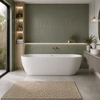 ATTICA MANOLO 1700 MATTE WHITE BATH WITH OVERFLOW