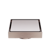 100MM SQUARE TILE INSERT FLOOR WASTE 80MM OUTLET - BRUSHED BRONZE