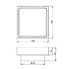 100MM SQUARE TILE INSERT FLOOR WASTE 80MM OUTLET - BRUSHED BRONZE