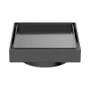 100mm SQUARE TILE INSERT FLOOR WASTE 80mm OUTLET - GUN METAL