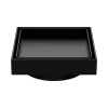 100mm SQUARE TILE INSERT FLOOR WASTE 80mm OUTLET - MATTE BLACK