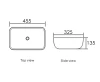 ARTIS O'96 455x325x135 GLOSS WHITE OVAL BASIN ULTRA SLIM