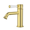 CLASICO BASIN MIXER CERAMIC HANDLE - BRUSHED GOLD