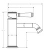 CLASICO BASIN MIXER CERAMIC HANDLE - BRUSHED GOLD