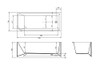 MODICA 1700 RIGHT CORNER BATH GLOSS WHITE