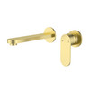 SORA WALL BASIN MIXER TRIM KIT - SEPARATE BACK PLATE - BRUSHED GOLD