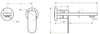 SORA WALL BASIN MIXER TRIM KIT - SEPARATE BACK PLATE - CHROME