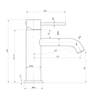 OTUS SLIMLINE BASIN MIXER - MATTE BLACK