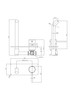 OTUS SLIMLINE WALL BASIN MIXER (BACKPLATE) TRIM KIT - BRUSHED COPPER
