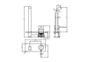 OTUS SLIMLINE WALL BASIN MIXER (220mm SPOUT) TRIM KIT - MATTE BLACK
