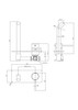 OTUS SLIMLINE WALL BASIN MIXER (BACKPLATE) TRIM KIT - GUN METAL