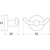 OTUS DOUBLE ROBE HOOK - MATTE BLACK