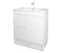 POLAR SLIMLINE LEFT HAND 750x370 FLOOR STANDING PVC VANITY