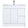 POLAR SLIMLINE RIGHT HAND 900x370 FLOOR STANDING PVC VANITY