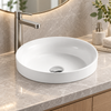ROUND SEMI RECESSED BASIN 360x360x120 - MATTE WHITE