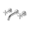 NAUGHTS N CROSSES WALL TAP SET - BRUSHED NICKEL