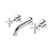 NAUGHTS N CROSSES WALL TAP SET - CHROME