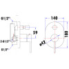 OTUS WALL MIXER DIVERTER - CHROME