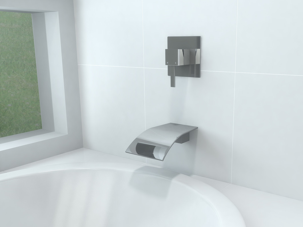 About wall-mixers and fillers for drop-in baths.