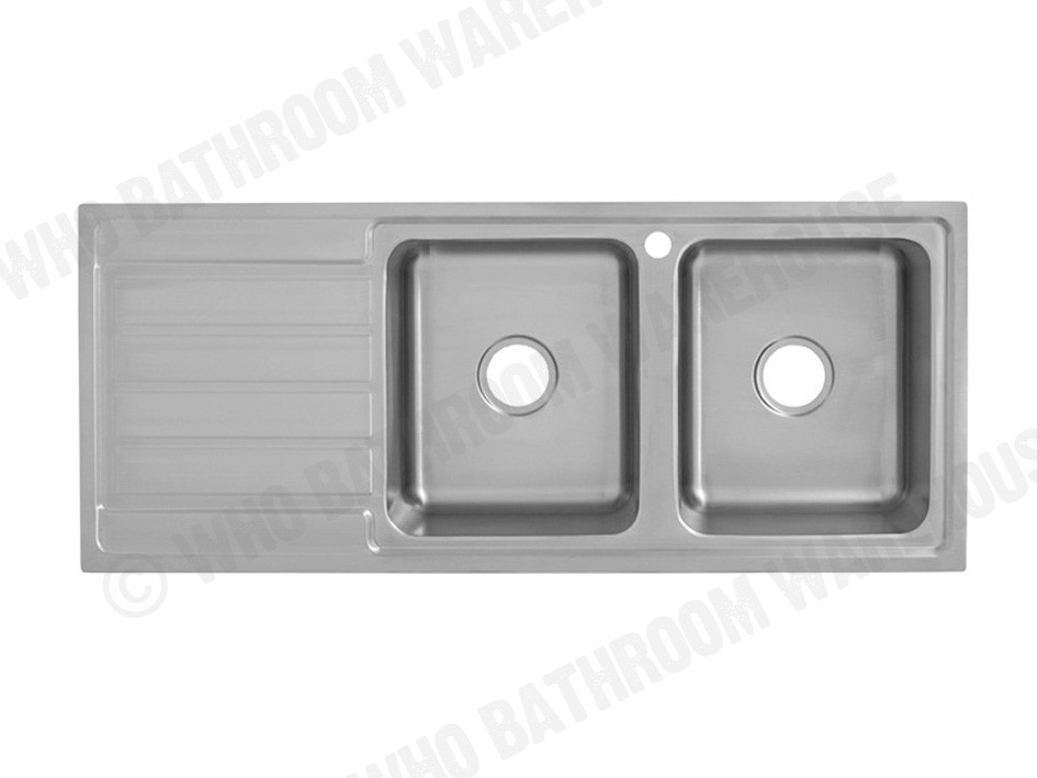 Buy Seto RIGHT Double Bowl and Single Drainer Kitchen Sink 1200 x 500mm