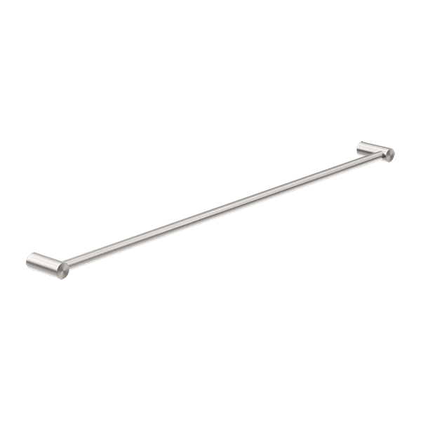 NEW MECCA SINGLE TOWEL RAIL 800MM BRUSHED NICKEL WHO Bathroom