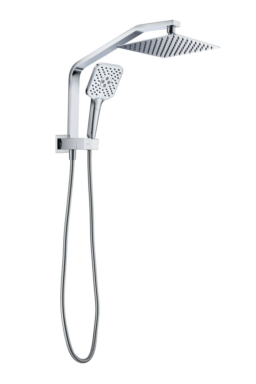 Andira Shower Rail Set Chrome (250mm Shower Head) WHO Bathroom Warehouse