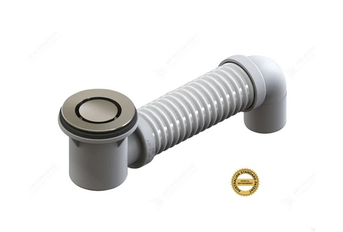 P&W Bath Bend Pop Down with Connector Brushed Nickel