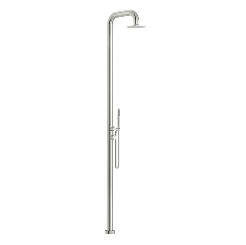 ELLE - FREE STANDING OUTDOOR SHOWER BRUSHED NICKEL
