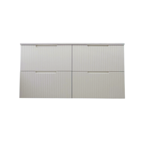 ALEXANDRA MATTE WHITE WALL HUNG VANITY 4D 1200