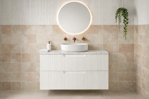 ALEXANDRA MATTE WHITE WALL HUNG VANITY DD 900