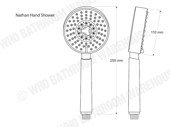 Nathan Five Function Hand Shower Tap (Polished Chrome) - 12197 Nathan Five Function Hand Shower Tap (Polished Chrome) - 12197