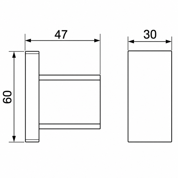 ROSA ROBE HOOK - CHROME