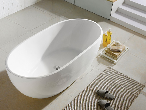 Yarra 1530mm Freestanding Bath Gloss White