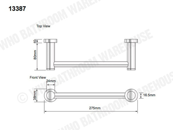 Samantha DLX Hand Towel Rail Chrome