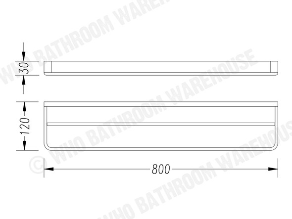 Victor 800mm Double Towel Rail Accessory (Chrome) - 13530 Victor 800mm Double Towel Rail Accessory (Chrome) - 13530