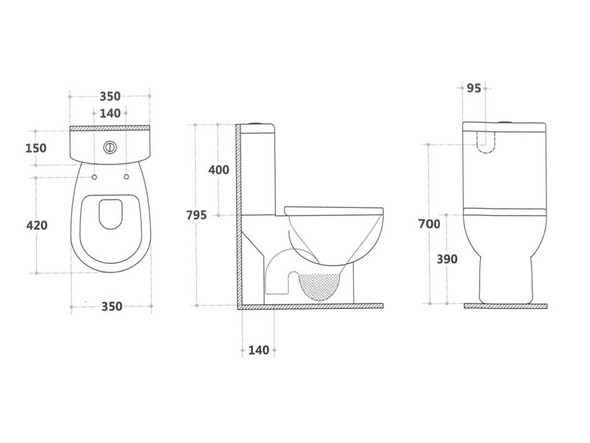 ZION CLOSED COUPLE TOILET 