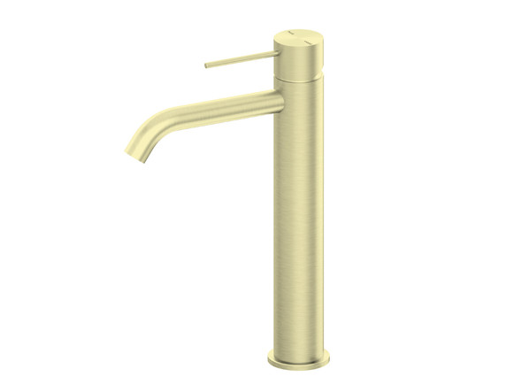 Mecca Tall Droop Spout Basin Mixer Tap (Brushed Gold) - 14309