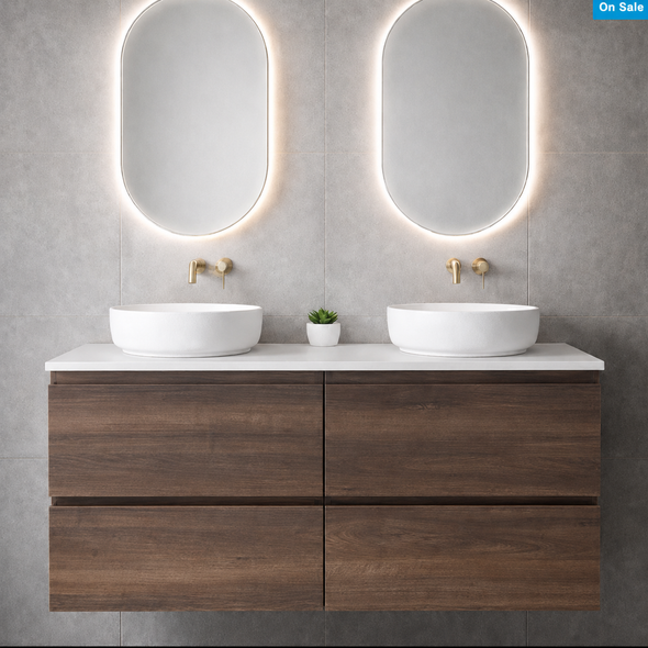 RED GUM - HANDLE FREE VANITY