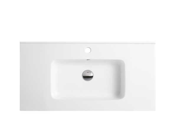 Round Corner VC-E 900 Ceramic Vanity Top Gloss White