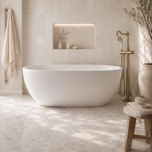 YARRA FREESTANDING BATH MATTE WHITE