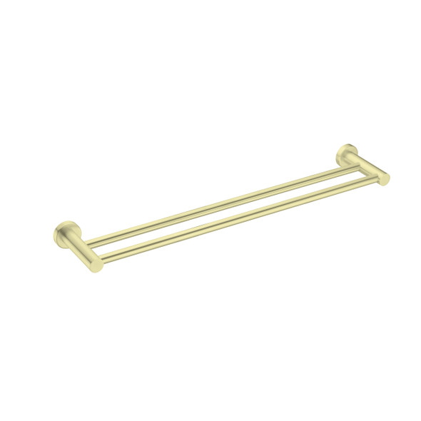 MECCA DOUBLE TOWEL RAIL 600MM BRUSHED GOLD