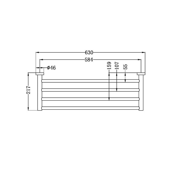 MECCA TOWEL RACK GUN METAL