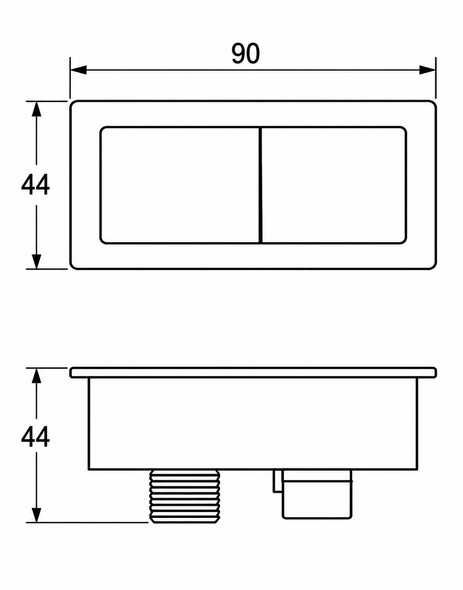 SAMSON SQUARE TOILET PRESS BUTTON
