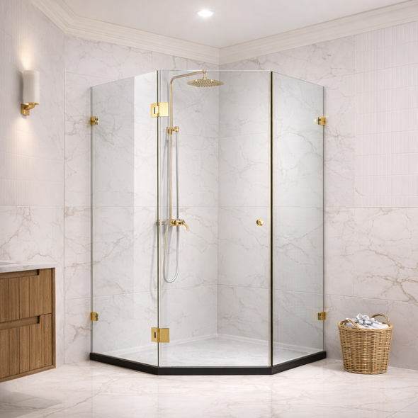 CURTIS FRAMELESS DIAMOND HINGE DOOR