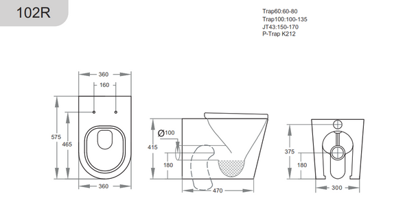 AVIS RIMLESS TOILET FLOOR PAN - MATTE WHITE AVIS RIMLESS TOILET FLOOR PAN - MATTE WHITE