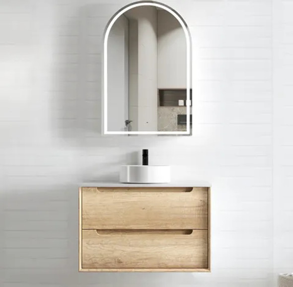 BYRON WALL HUNG NATURAL OAK VANITY