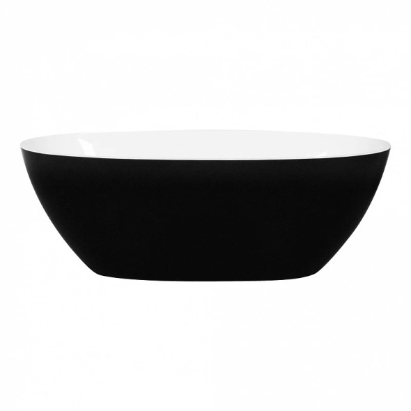 STELLA FREESTANDING BATH - MATT BLACK AND WHITE