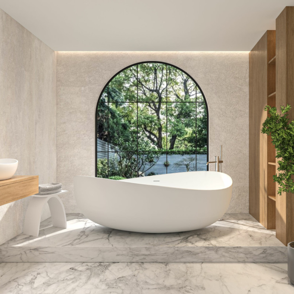 WAVERLY FREESTANDING BATHTUB MATTE WHITE 1800mm