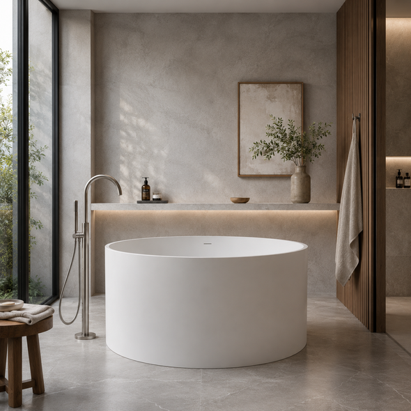 COMO FREESTANDING BATHTUB MATTE WHITE 1280MM