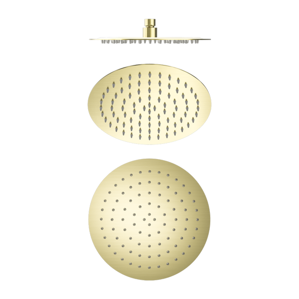 250MM ROUND STAINLESS STEEL SHOWER HEAD 4 STAR - BRUSHED GOLD
